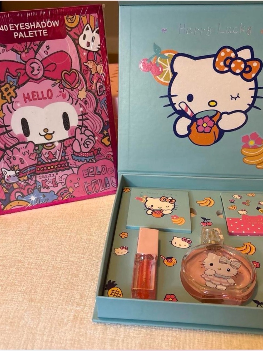 Hello Kitty Kids Hair Accessory Set - Light Blue, Pink, Orange